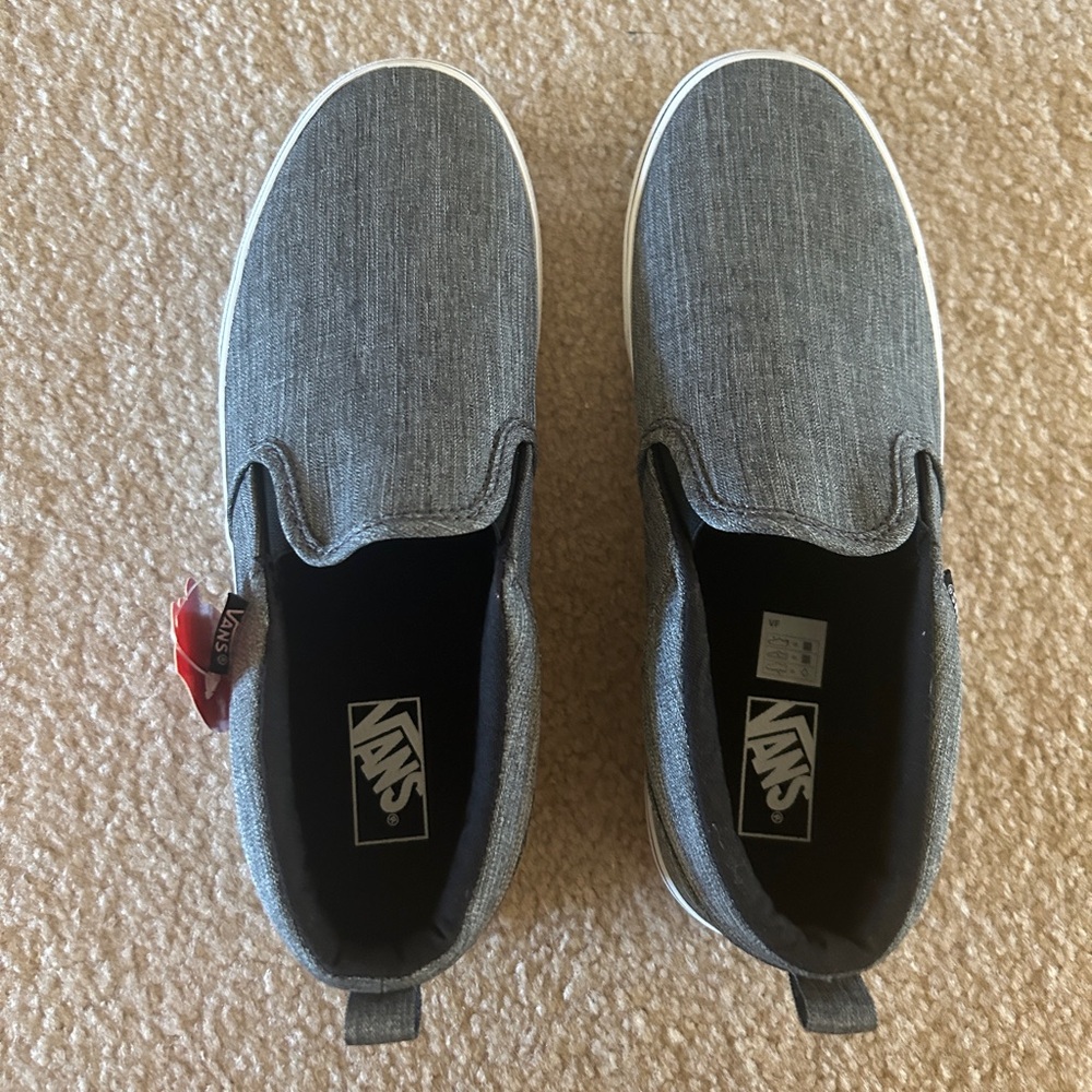 Youth Grey Slip On Vans